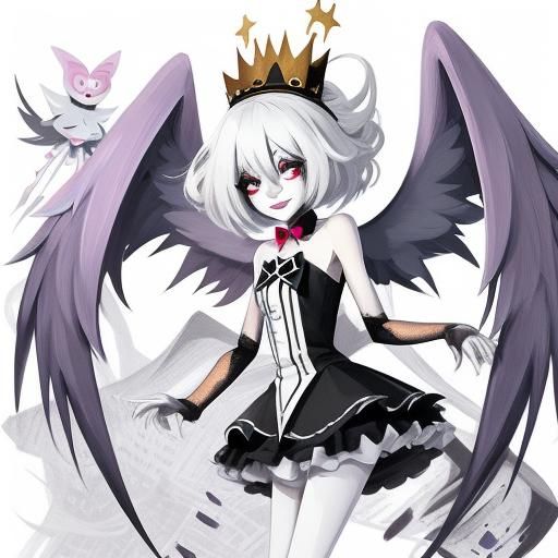Angel Character Design in Hazbin Hotel Style