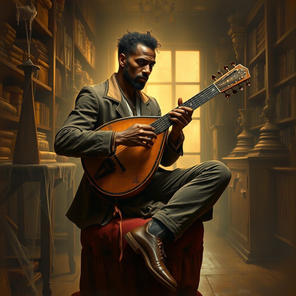 Stromae Composes a Haunting Melody on an Ancient Lute in a M...