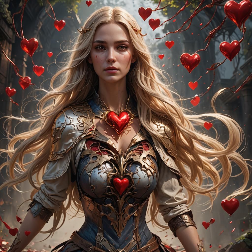 Surreal Heart: Woman Catches Beating Heart in Fantasy Art