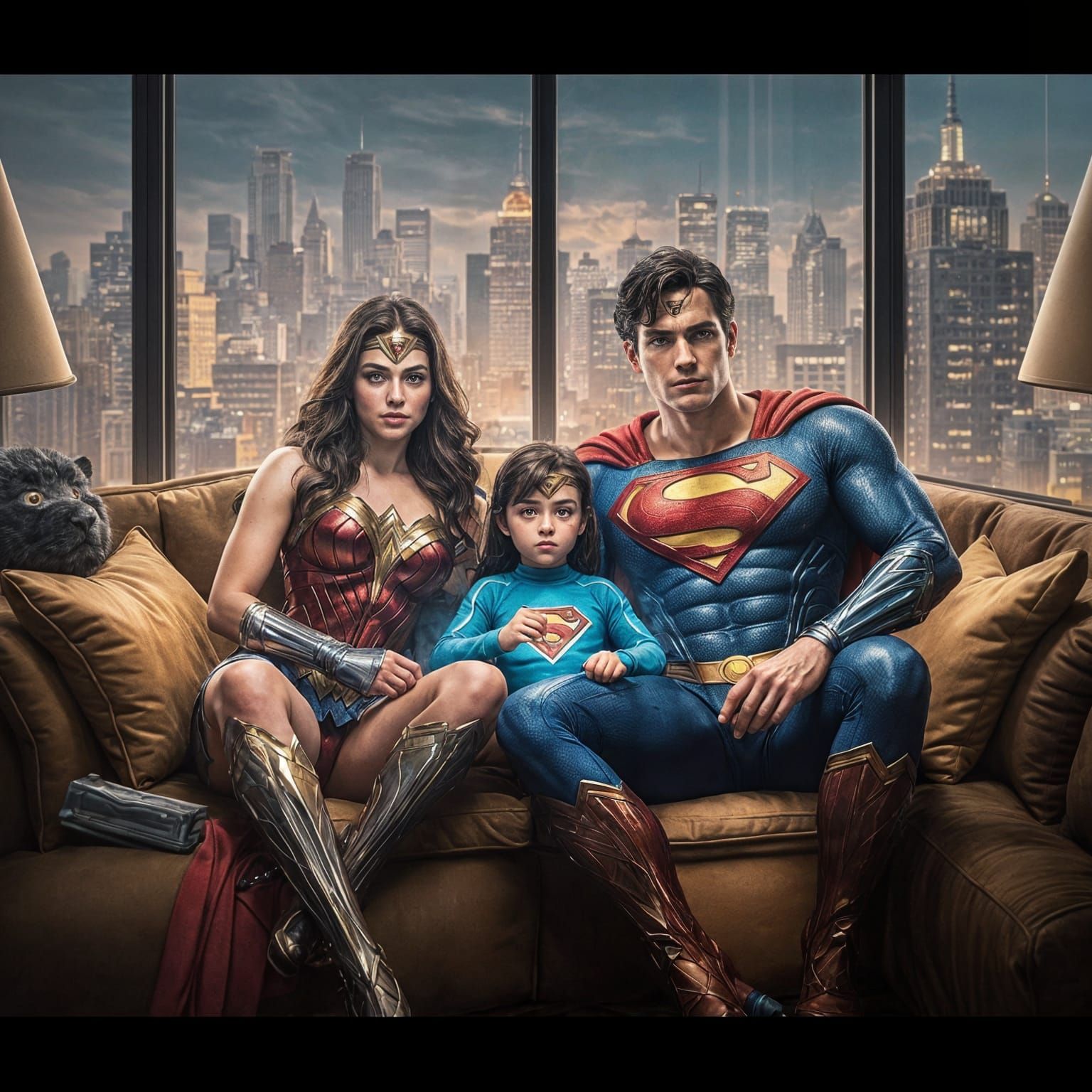 Wonder Woman, Superman, and Child Superhero