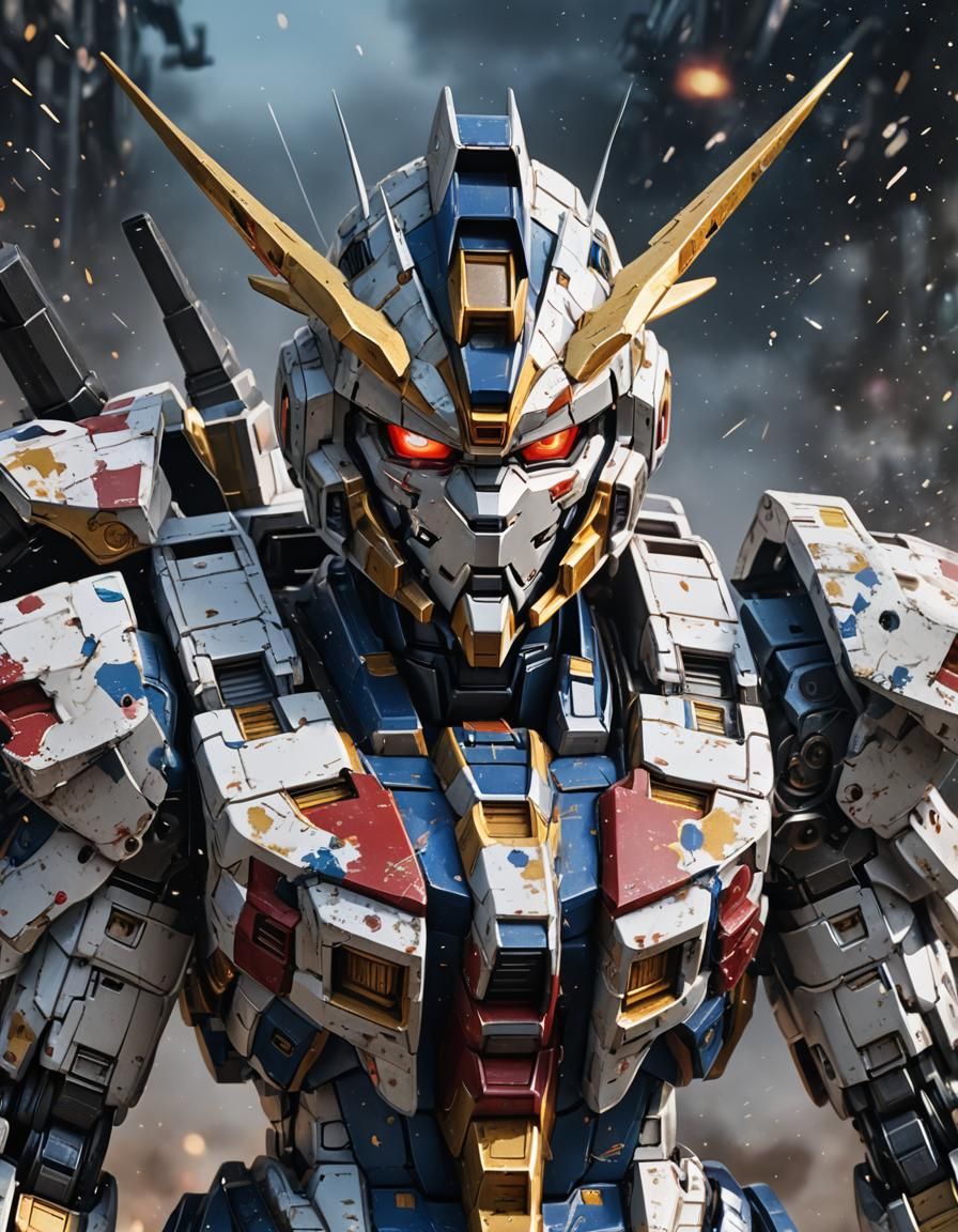 gundam bust, front view