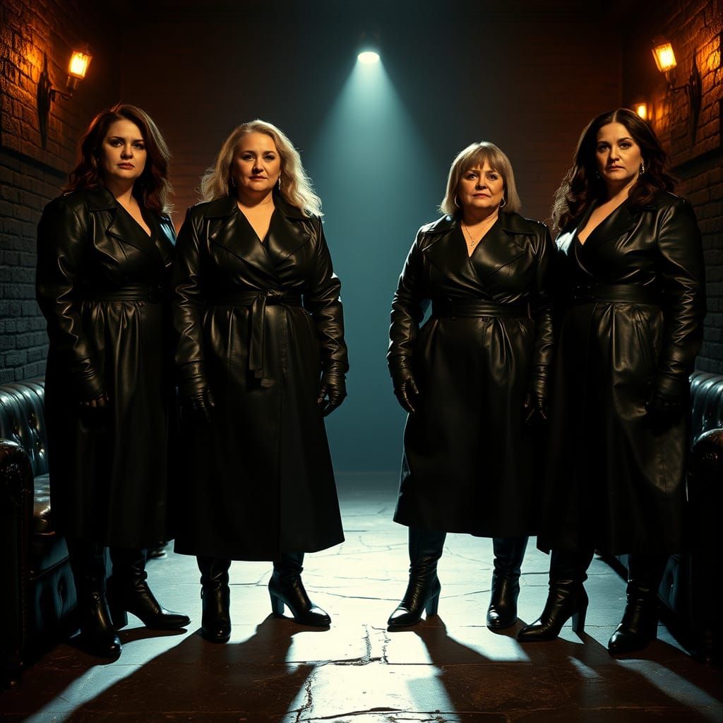 Confident Mature Women Dominate Dark, Atmospheric Dungeon in...