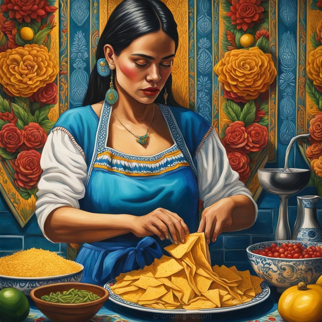 Woman Making Mexican Food
