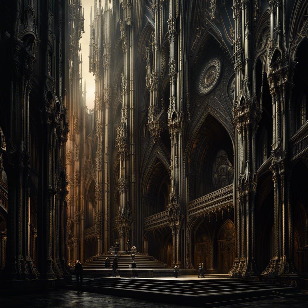 Majestic Gothic Cathedral in Sci-Fi Doomscape