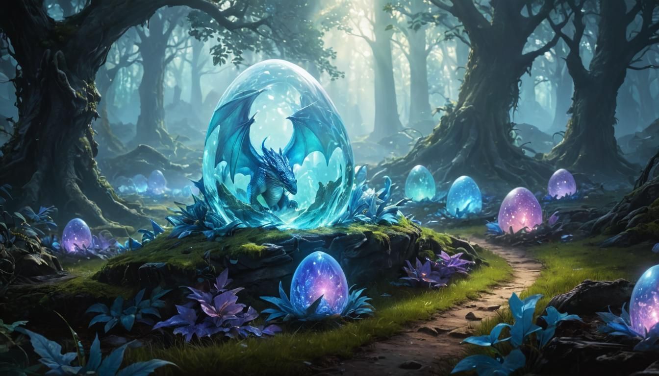 Magical Dragon Egg Hatching in Dreamscape Forest