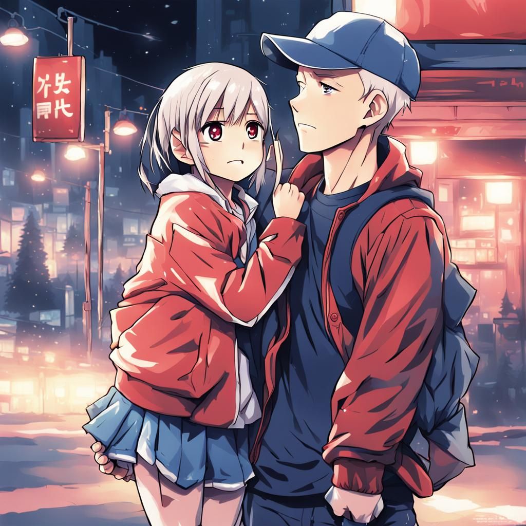 Eminem Carries a Girl in Anime Style