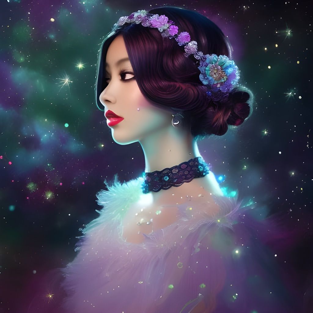 Magical Duck Spirit: Black Woman Portrait