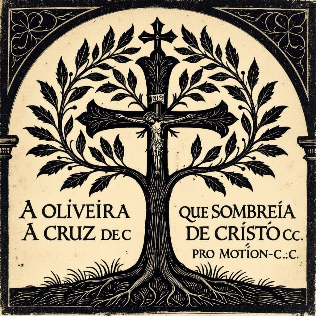 Medieval Catholic Logo: Olive Tree Becomes Christ's Cross