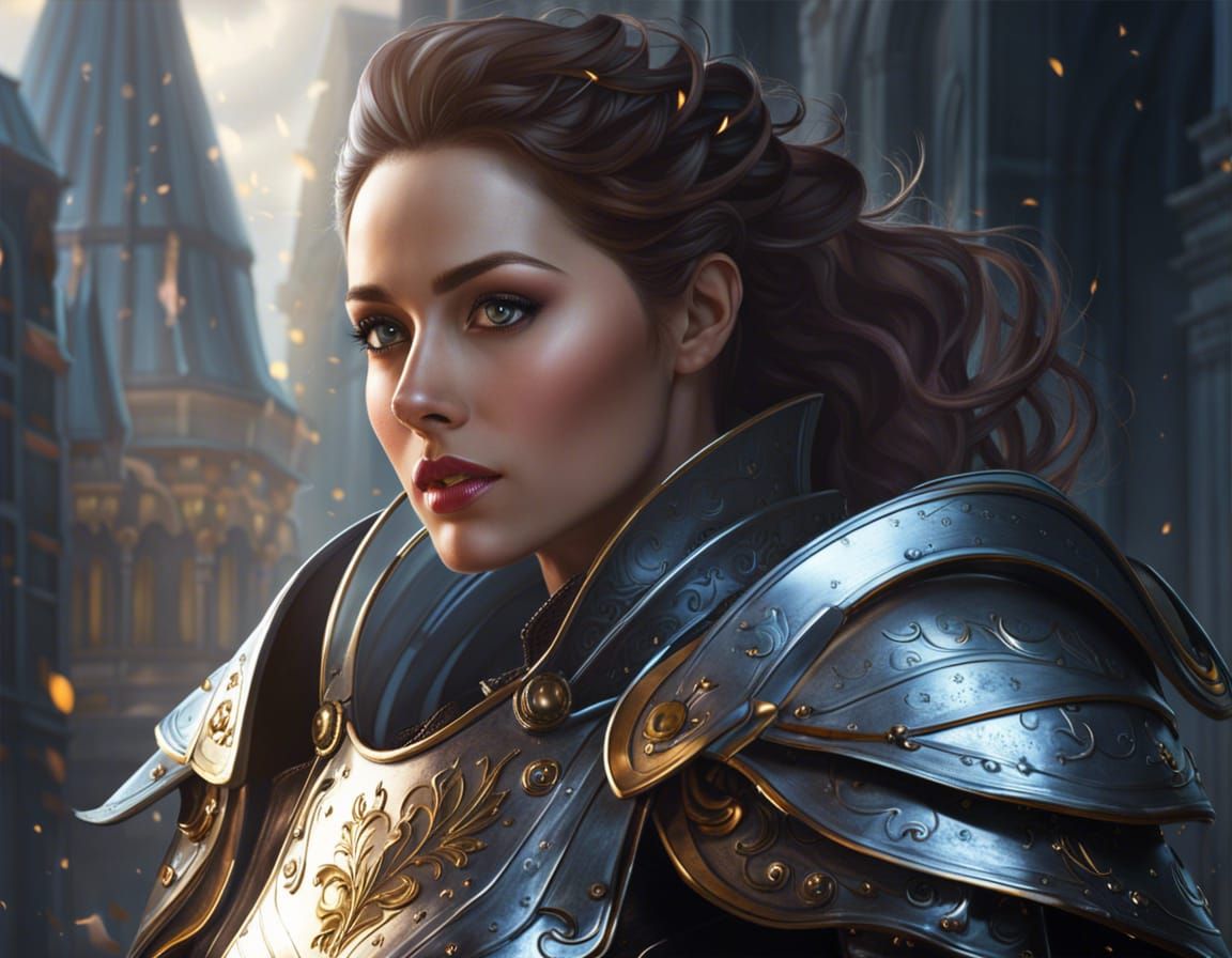 Cleric Woman Casting Spell: Hyperrealistic Digital Art