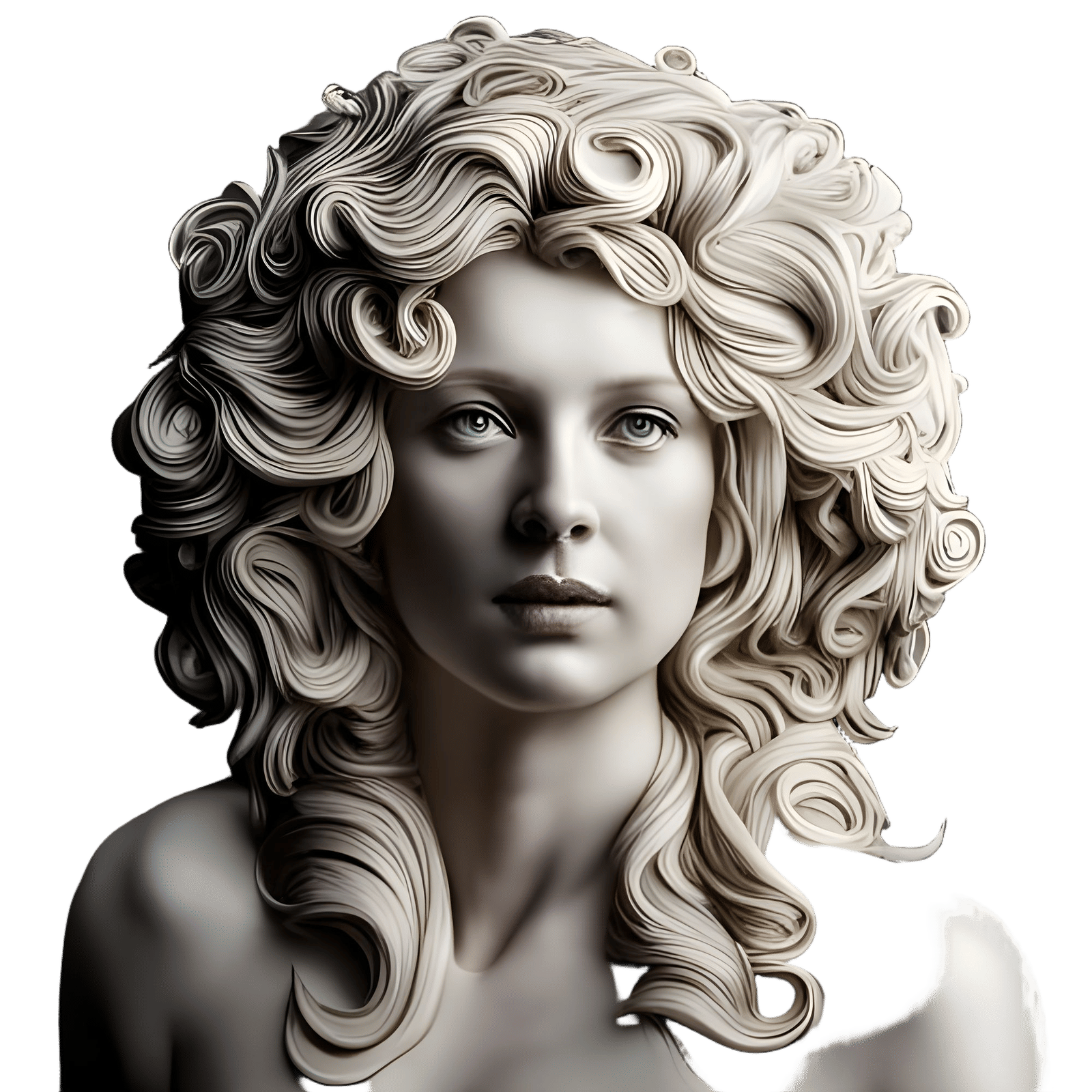 Hyperrealistic Paper Sculpture of Aphrodite in HDR