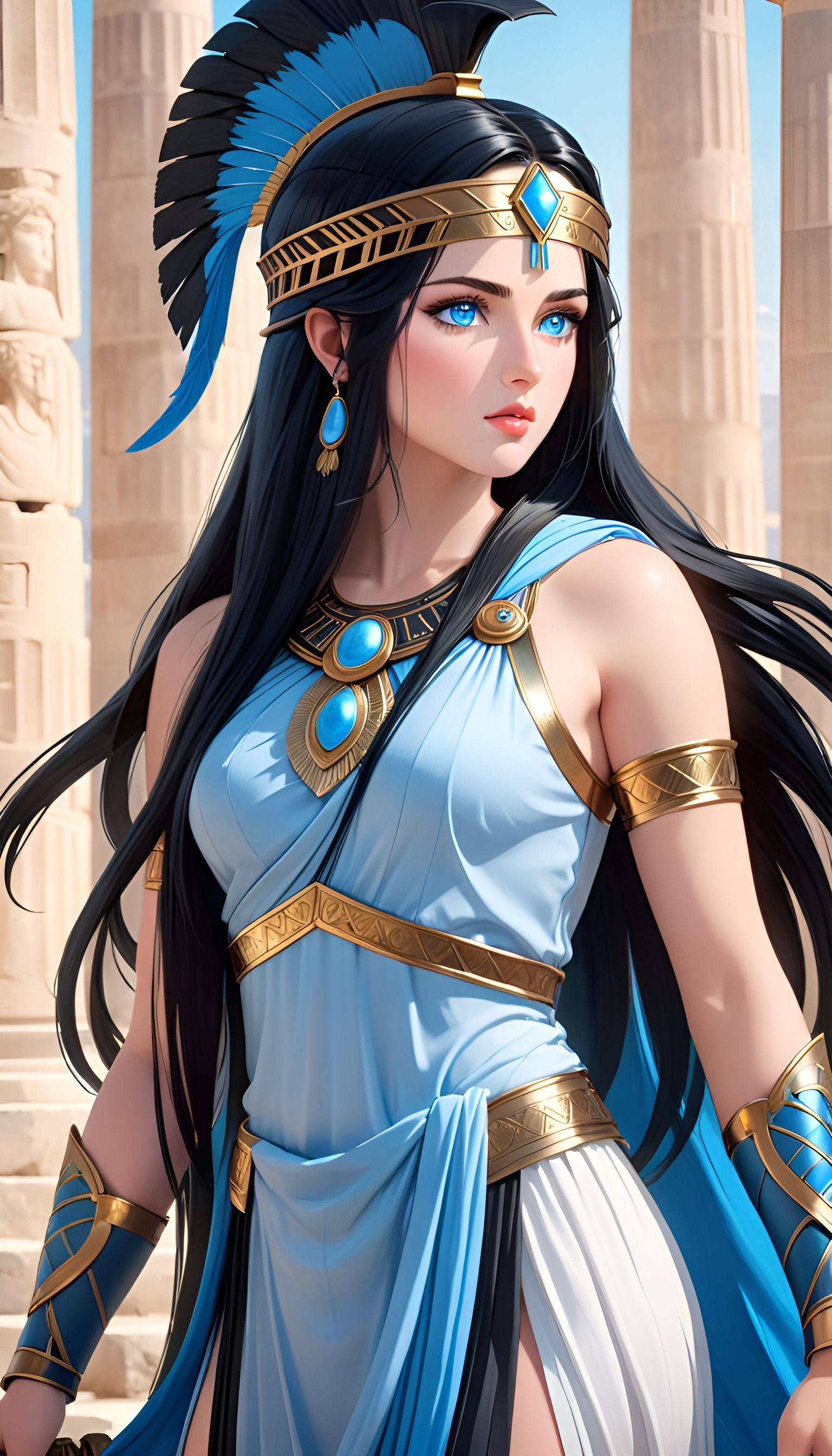 Helen of Troy as Greek Warrior in 8k