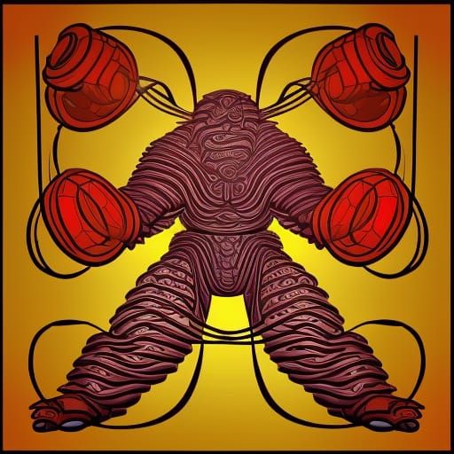 Lee Sin Versus Gragas in Abstract Fractal Style