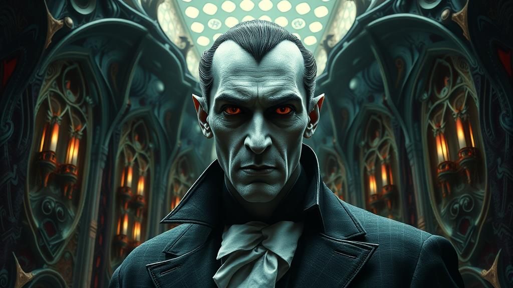 Surreal Fantasy Portrait in MC Escher Style