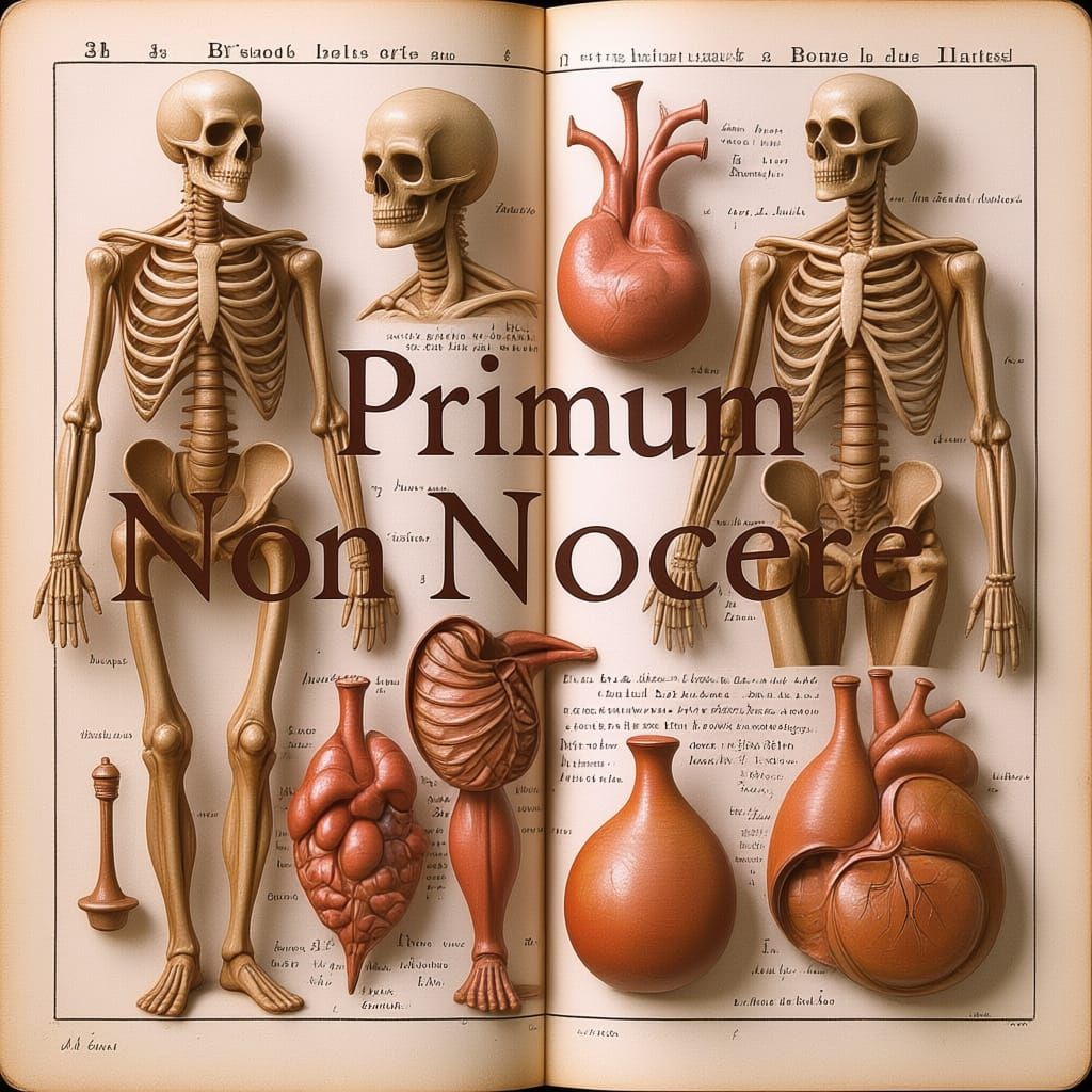 Vintage Anatomical Medical Illustration Collage