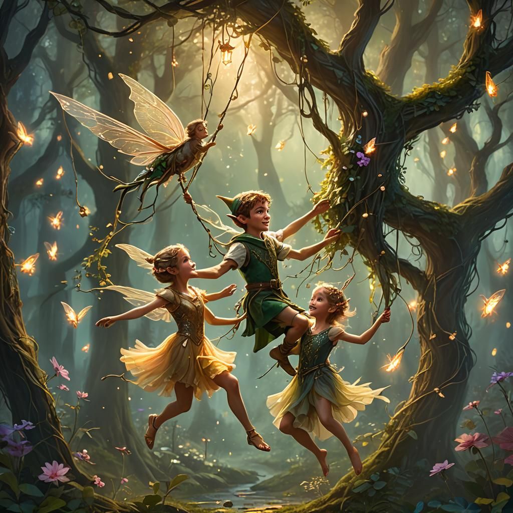 Enchanted Elven Forest: A Whimsical Fantasy Scene
