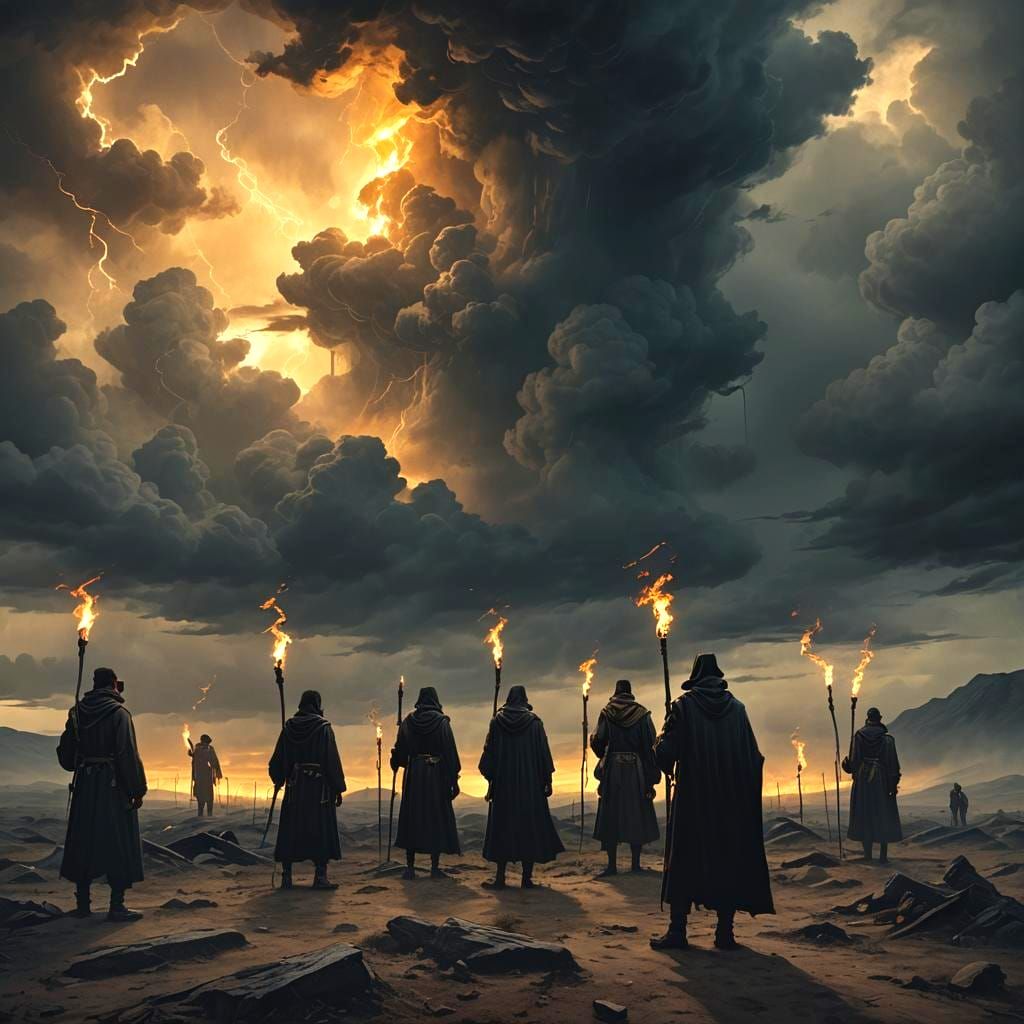 Ominous Gloom: Death's Shadow Cast in Darkness