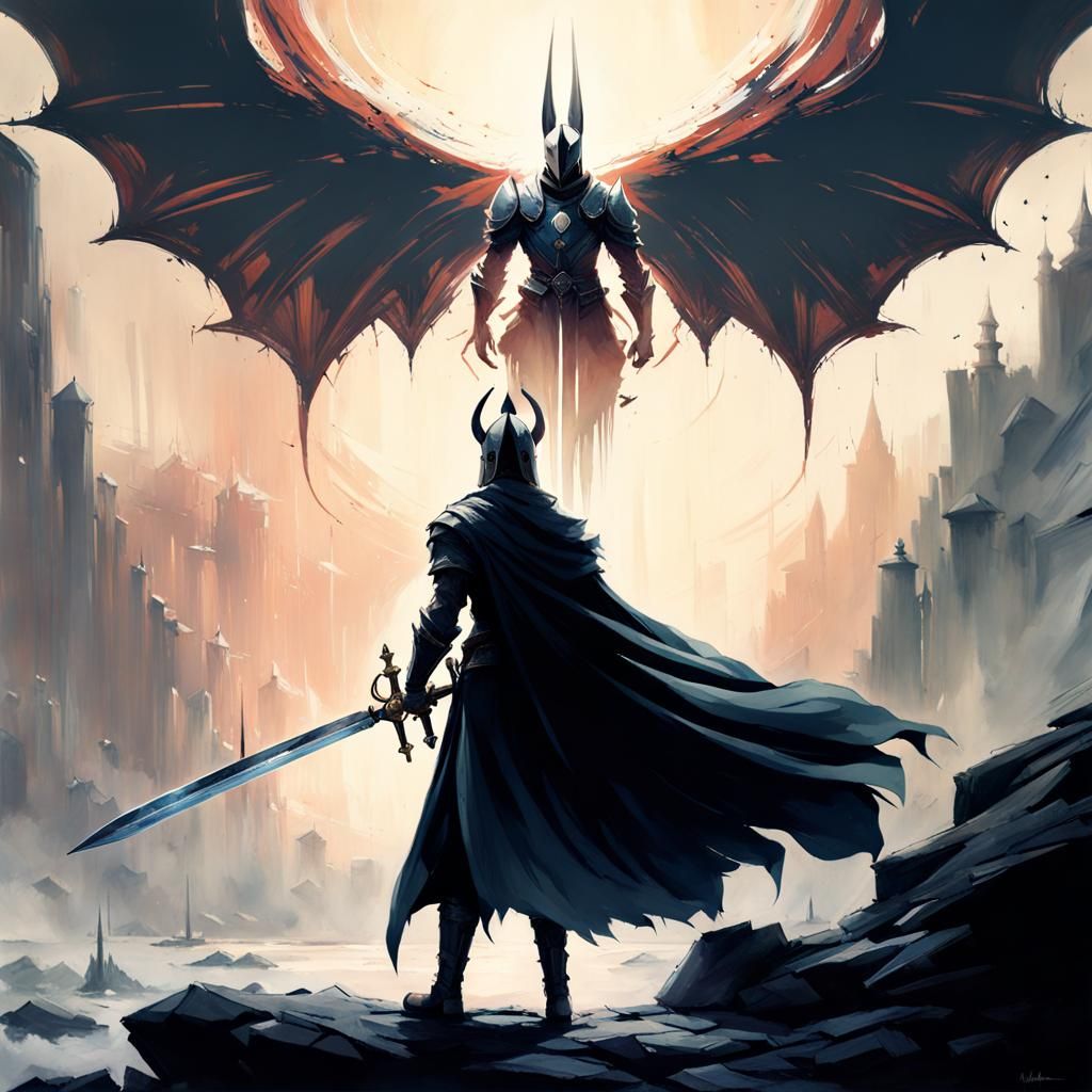 action pose with a sword