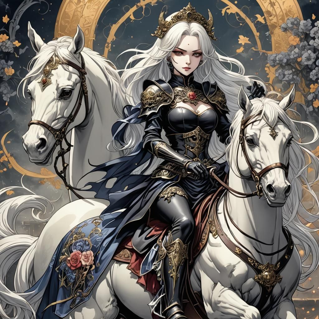 Anime Lady Death Riding Horse