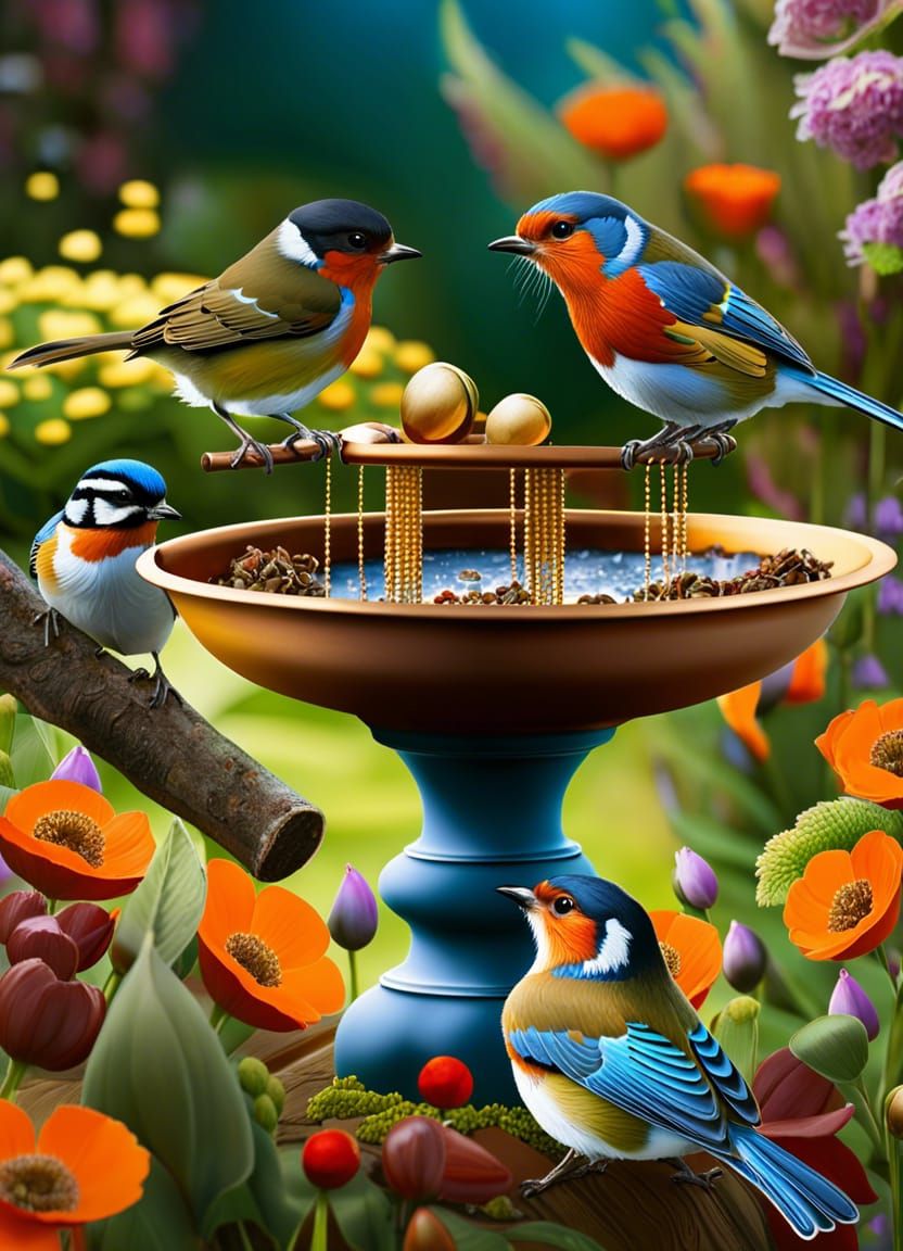 A busy day for the British garden birds