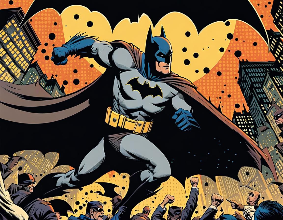 Batman Brutal Gang War in Comic Book Style