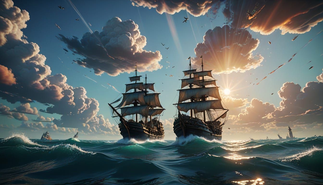 Vibrant Oceanic Dreamscape in Epic 3D Graphics