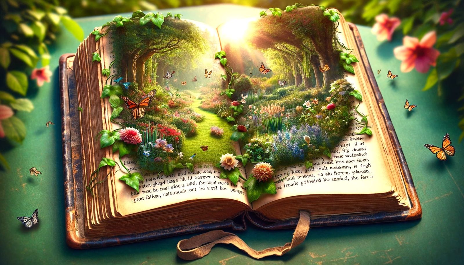 A Garden Growing from an Open Book