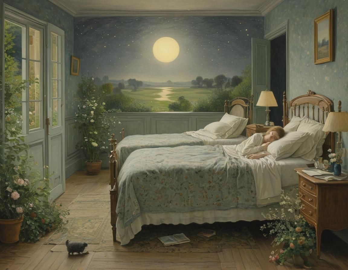 Night's End: An Impressionistic Botanical Illustration