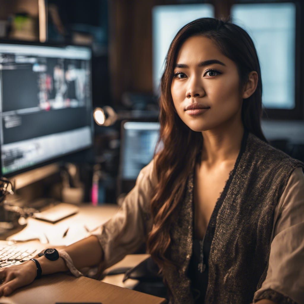 Hyperrealistic Portrait of a Pinay Youtuber