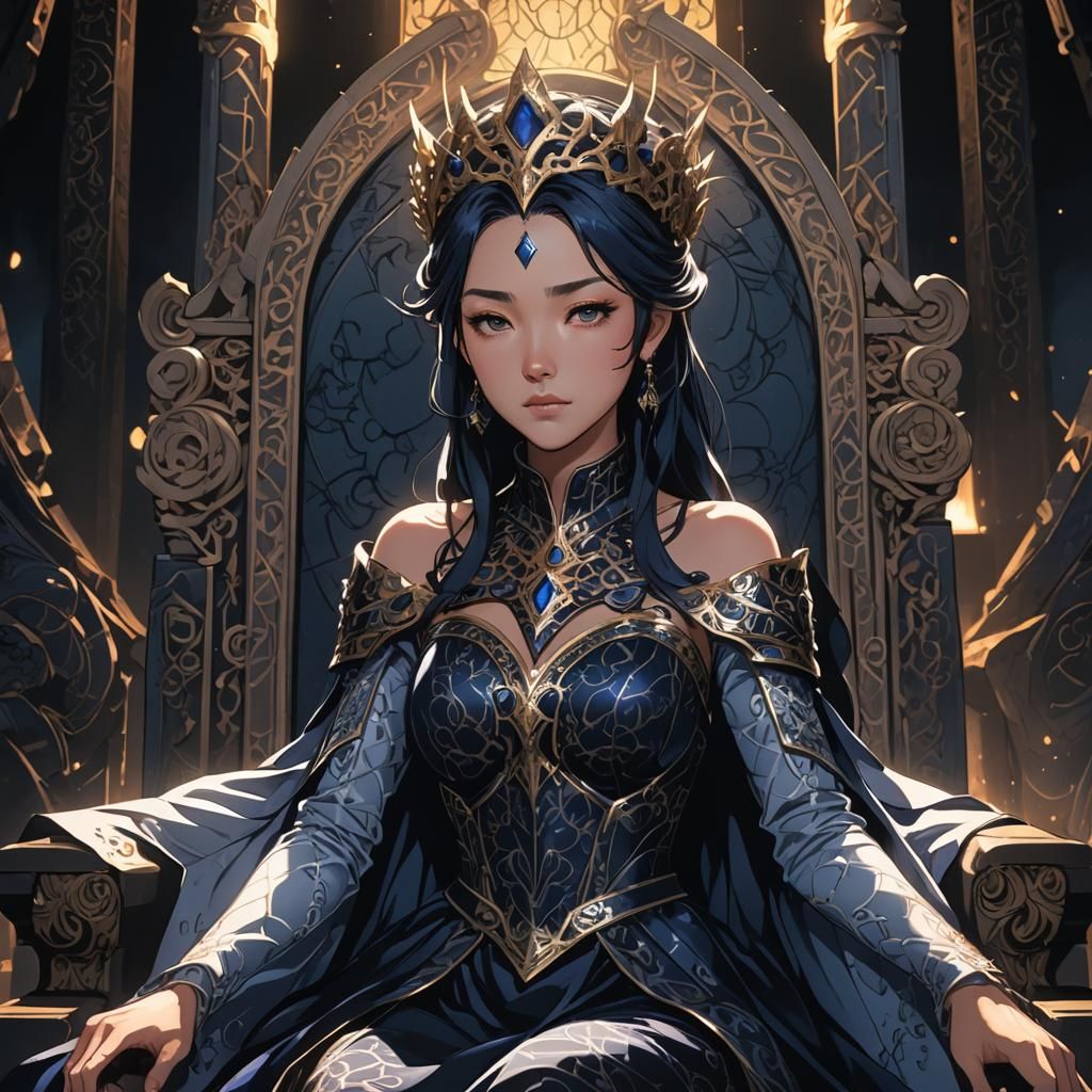 Anime Portrait: Eliana Craven, Apathetic Obsidian Queen