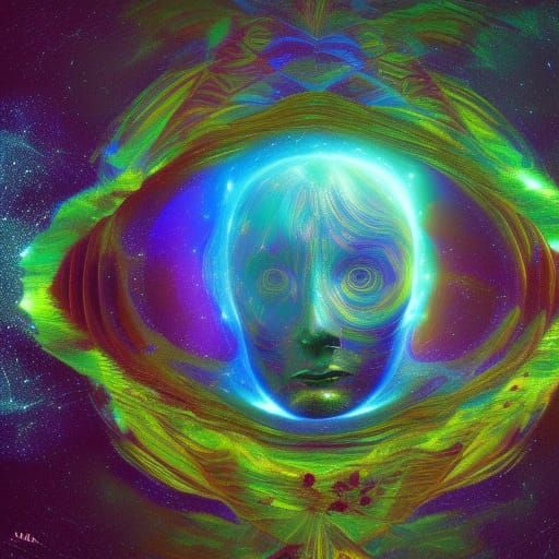 Holographic Cosmic Nature Illustration in 8K Resolution