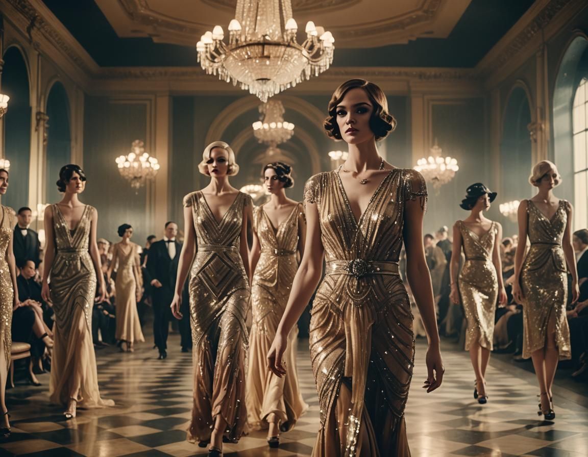 Extravagant 1920s Fashion Show Film Still