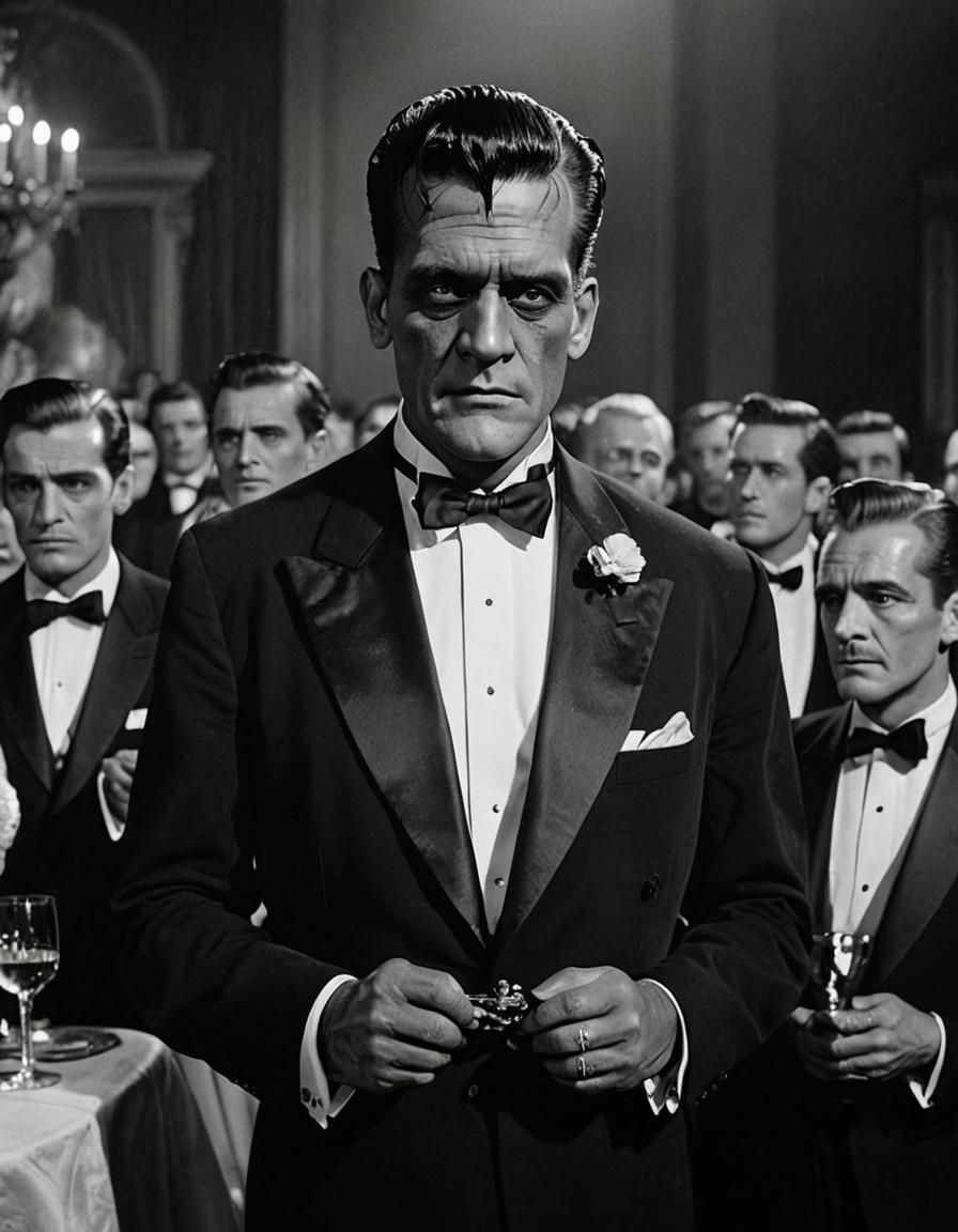 Frankenstein Monster at an Awards Ceremony