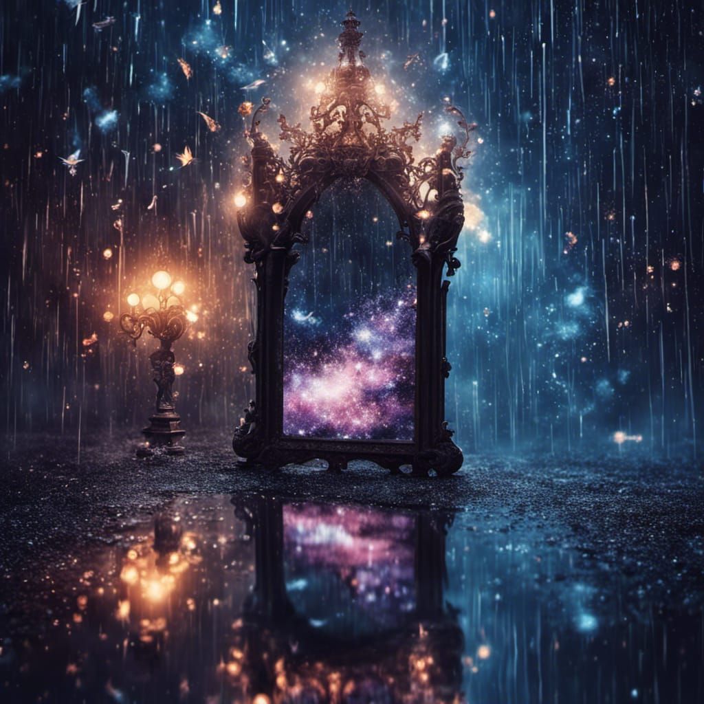 Sparkly Midnight Fantasy World in Cinematic Style