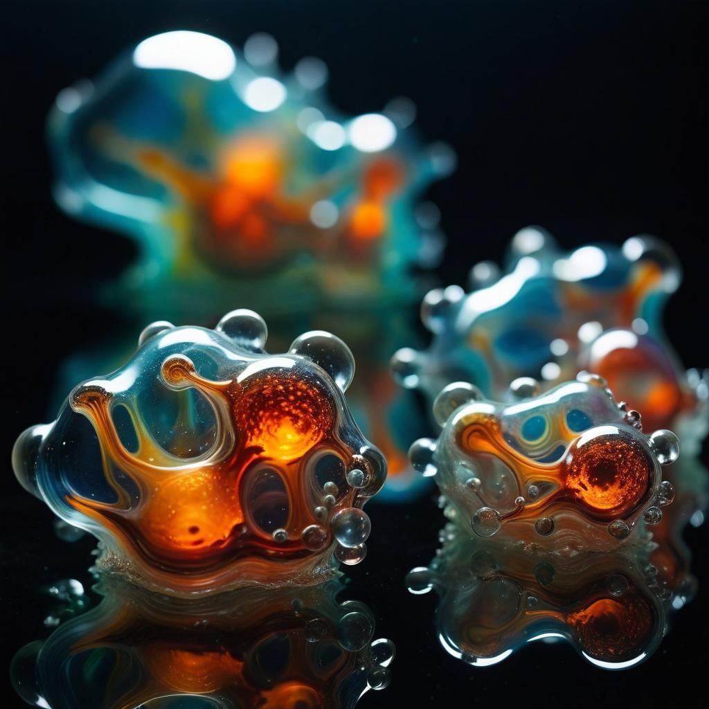 Molten Glass Paradox: Underwater Light Display