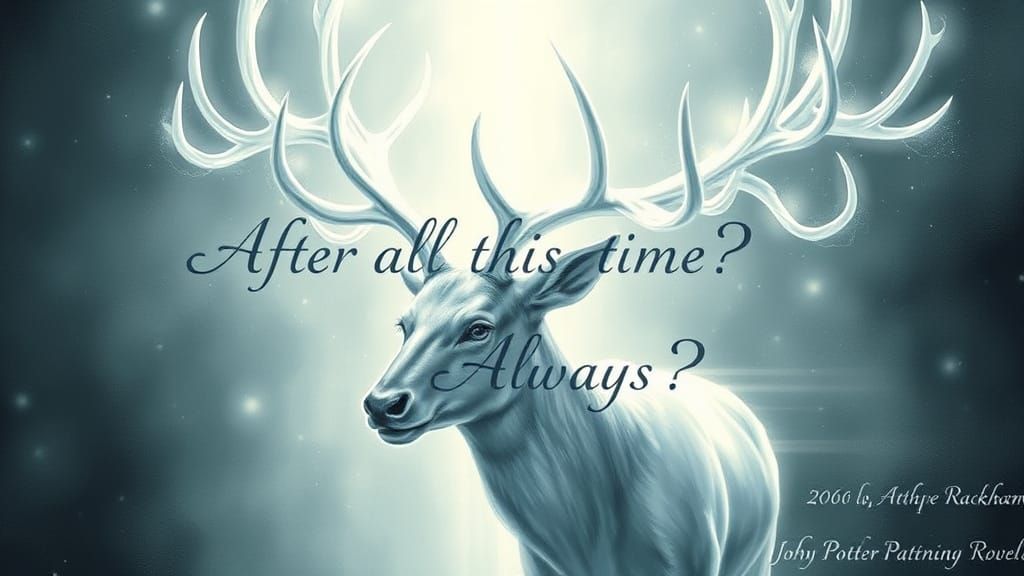 Snape's Silver Stag Patronus with "Always" Script