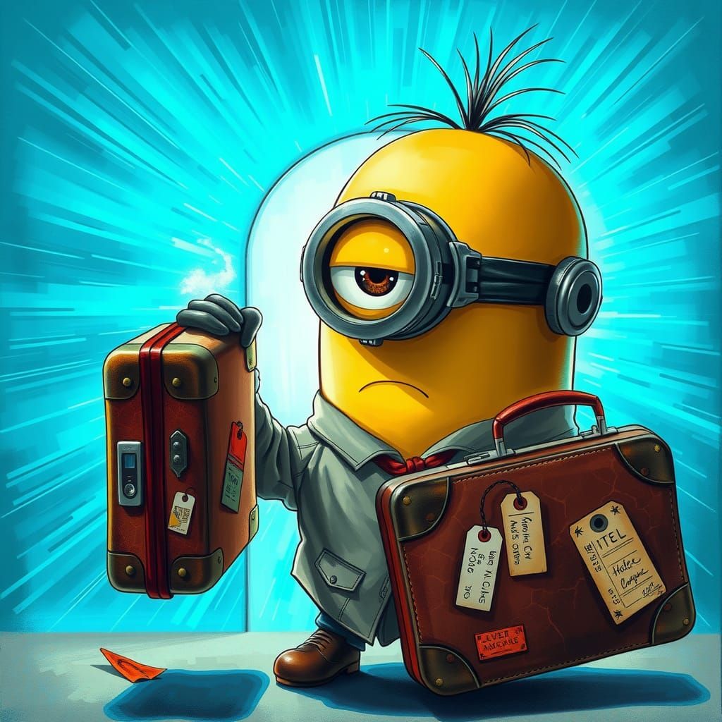 Minion Teleportation: A Surreal Post-Expressionist Vision