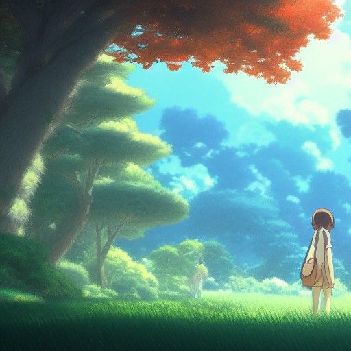 Anime Key Visual in Ghibli Style