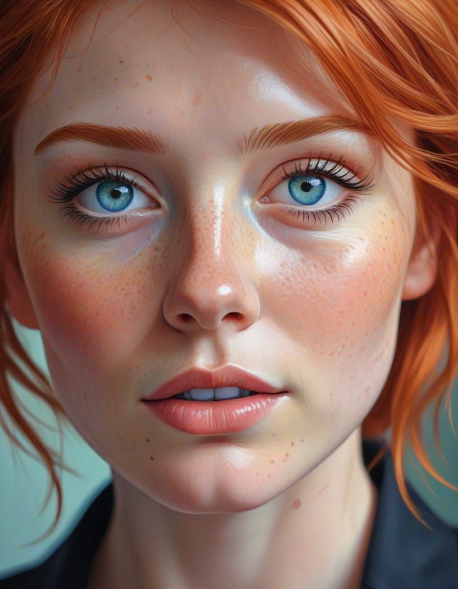 Fauvist Portrait of a Red-Haired Woman