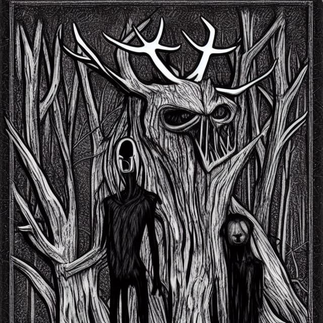 Gothic Wendigo Art: Haunting and Mysterious