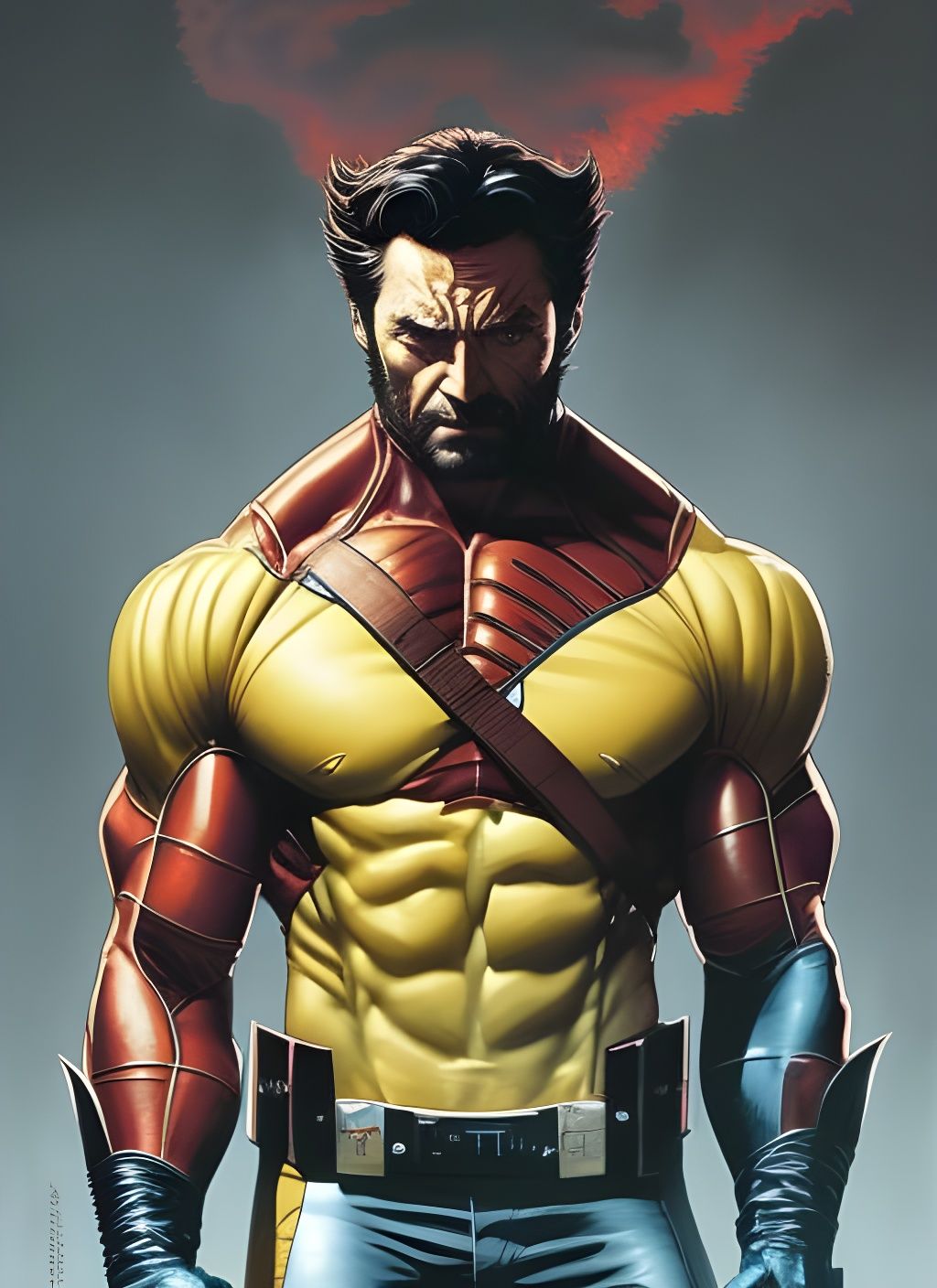 Wolverine Crayon Caricature Album Art