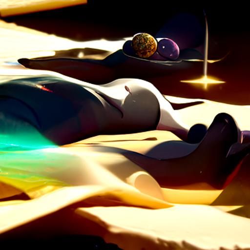 Lunar Scene in Digital Art Style