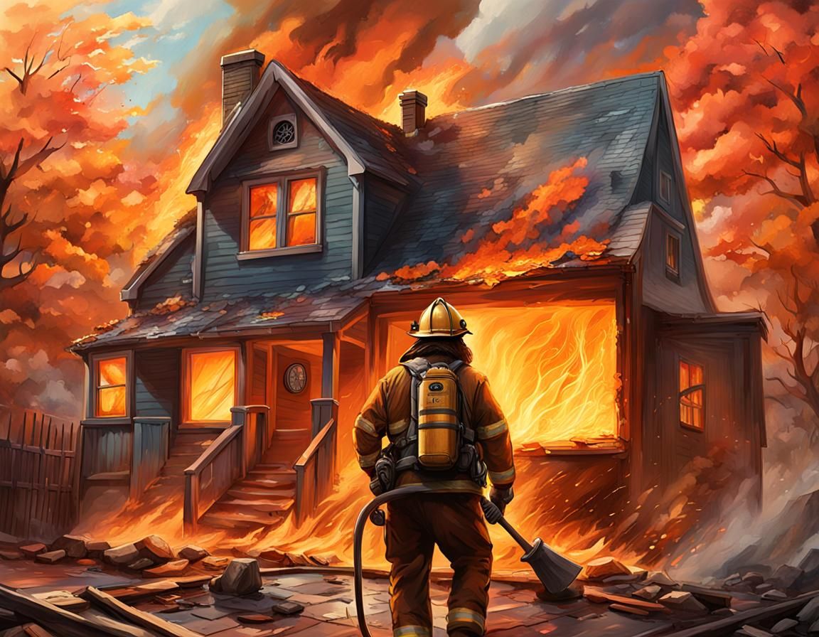 Gimli as NYC Firefighter: Hyperrealistic Splash Art