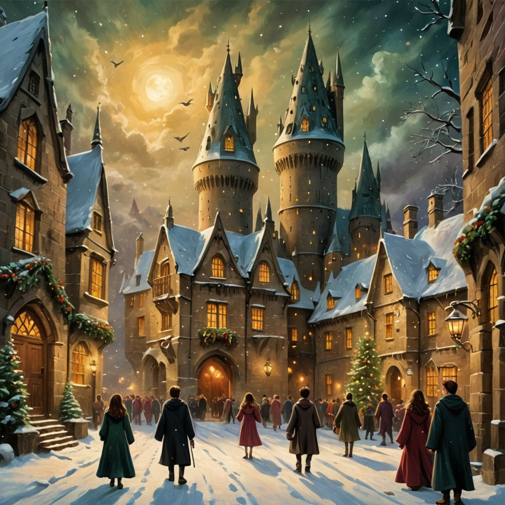 Magical Winter Wonderland at Hogwarts School of Witchcraft