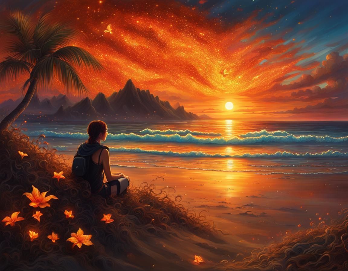 Sometime let's just sit and watch the beauty of the Sunset