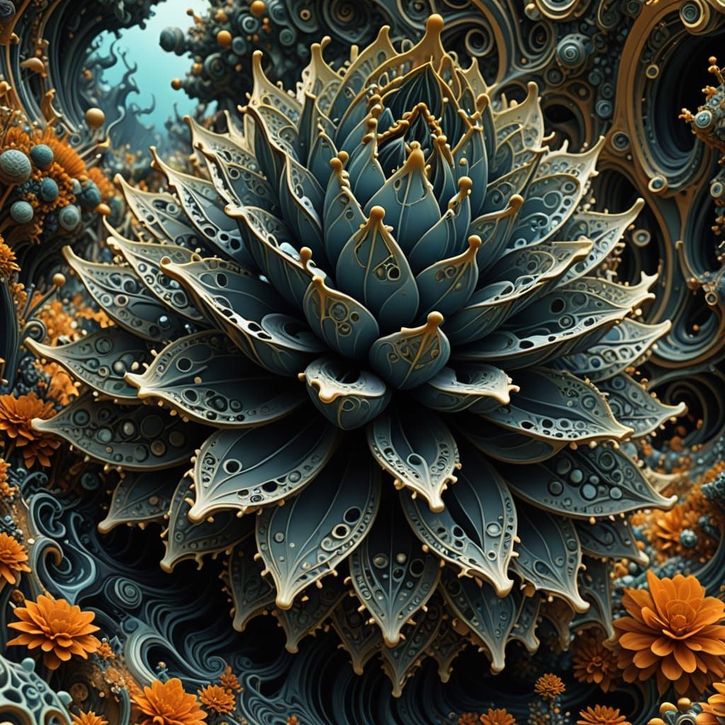 Fractal Lifeform with Found Objects in 3D
