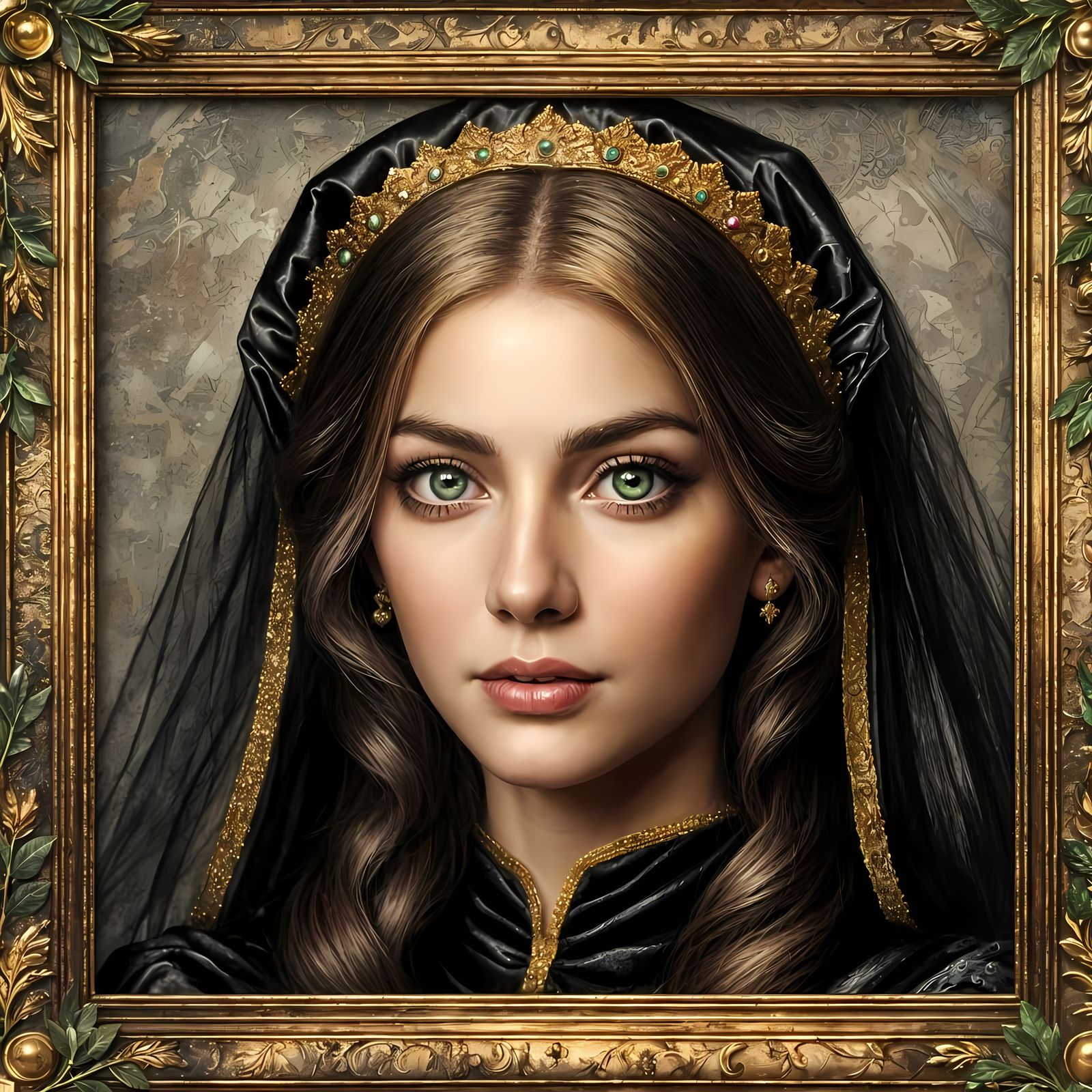 Medieval portrait d'une belle femme