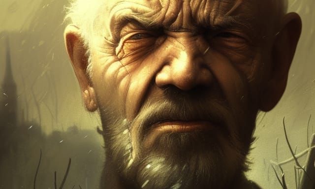 Cracked Face: Dark Fantasy Concept Art