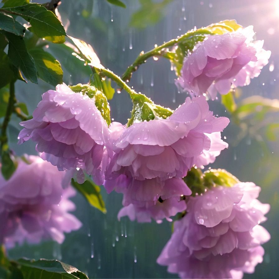 Morning Dew Transcendence in Vibrant Light