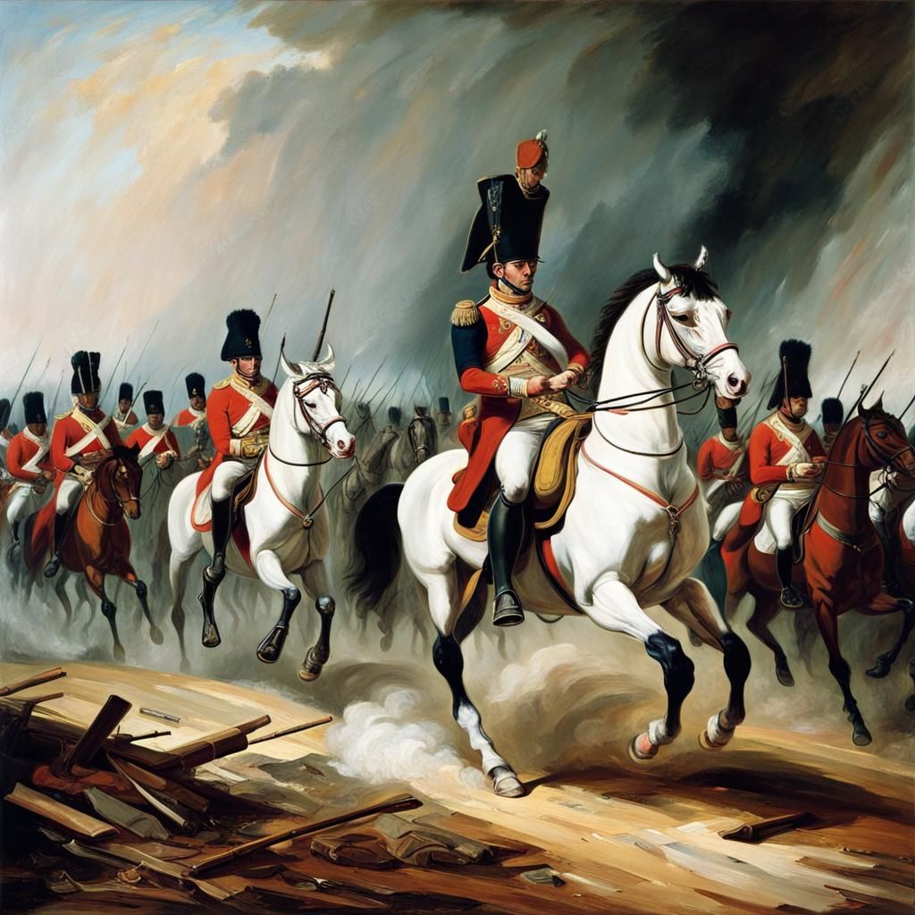 Waterloo Battle: British Charge in Bacon Style