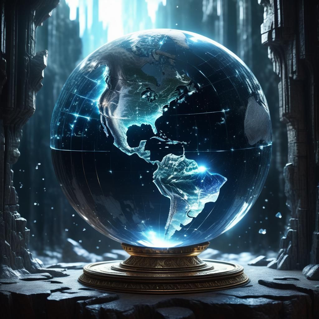 Shattering Earth Globe Releases Magical Lifeforce